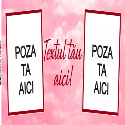Cana, personalizata cu 2 poze si text, 330ml, model 3300