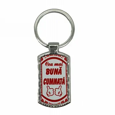 Cea mai buna cumnata, breloc din metal cu mesaj
