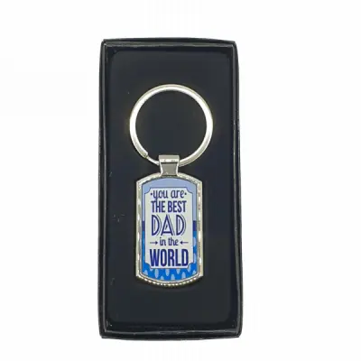 You are the best dad in the world, breloc din metal cu mesaj