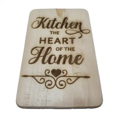 Kitchen the heart of the home, blat din lemn cu mesaj
