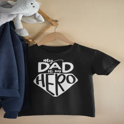 My dad is my hero , tricou cu mesaj 1