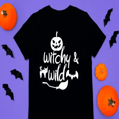 Witchy & wild, tricou cu mesaj
