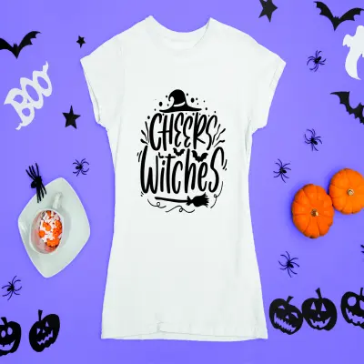 Cheers witches, tricou cu mesaj.