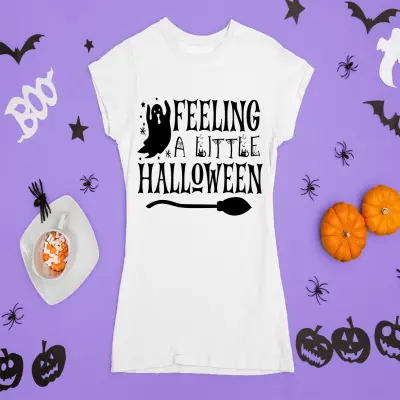 Feeling a little halloween , tricou cu mesaj