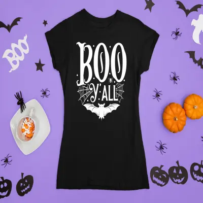 Boo y` all, tricou cu mesaj