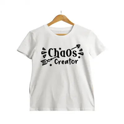 Chaos creator, tricou cu mesaj