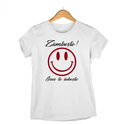 Zambeste! isus te iubeste , tricou cu mesaj..