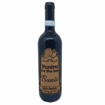 Pentru cel mai bun bunic, editie limitata, vin rosu cabernet sauvignon, demisec, 750ml, 13.5% alcool