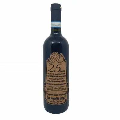 25 de ani nunta de argint, editie limitata, rosu cabernet sauvignon, demisec, 750ml, 13.5% alcool