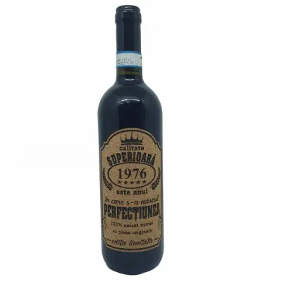 1976 este anul in care s-a nascut perfectiunea, editie limitata, vin rosu cabernet sauvignon, demisec, 750ml, 13.5% alcool