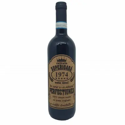 1974 este anul in care s-a nascut perfectiunea, editie limitata, vin rosu cabernet sauvignon, demisec, 750ml, 13.5% alcool