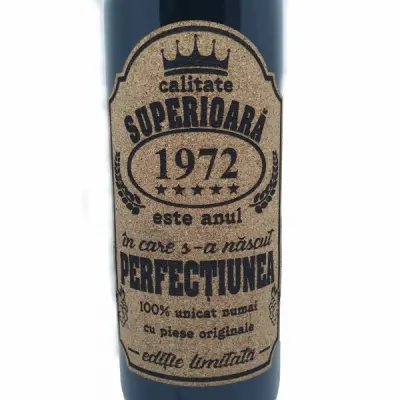 1972 este anul in care s-a nascut perfectiunea, editie limitata, vin rosu cabernet sauvignon, demisec, 750ml, 13.5% alcool