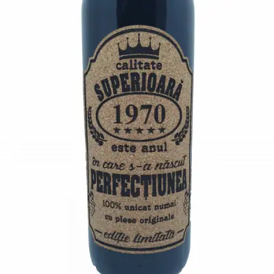 1970 este anul in care s-a nascut perfectiunea, editie limitata, vin rosu cabernet sauvignon, demisec, 750ml, 13.5% alcool