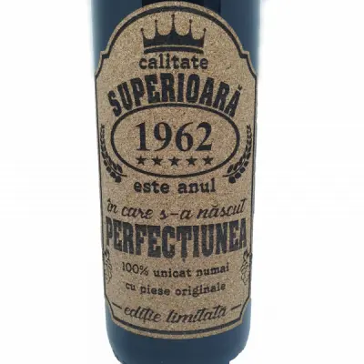 1962 este anul in care s-a nascut perfectiunea, editie limitata, vin rosu cabernet sauvignon, demisec, 750ml, 13.5% alcool