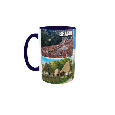 Castelul bran, model 1, cana ceramica, 330ml