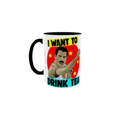 I want to drink tea, cana din ceramica, 330ml