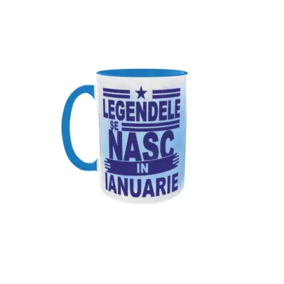 Legendele se nasc in ianuarie, cana din ceramica, 330ml