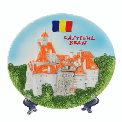 Platou ceramic suvenir, castelul bran – 03