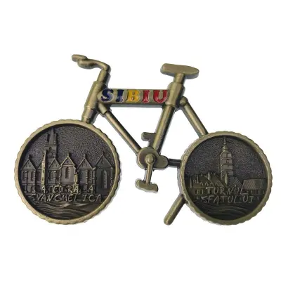Sibiu, magnet forma bicicleta din metal
