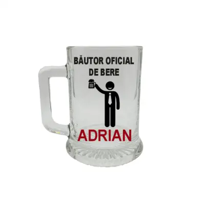 Bautor oficial de bere ( numele dorit ) halba cu mesaj