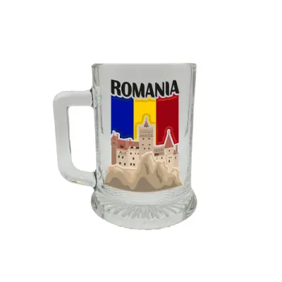 Castelul bran romania, halba cu mesaj 2
