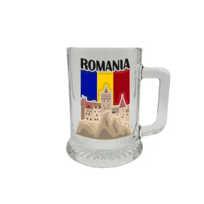 Castelul bran romania, halba cu mesaj 2