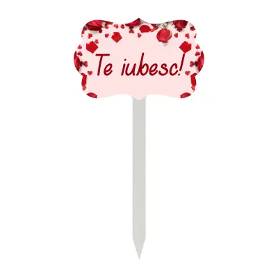 Te iubesc!, topper lemn, model a