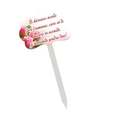 Iti daruiesc aceste flori frumoase, topper lemn, model