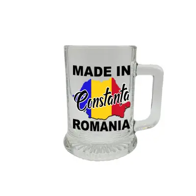 Made in constanta romania, halba cu mesaj
