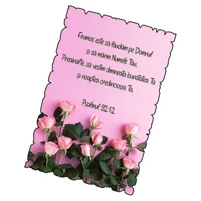 Psalmul 92:1-2, magnet frigider mgs046