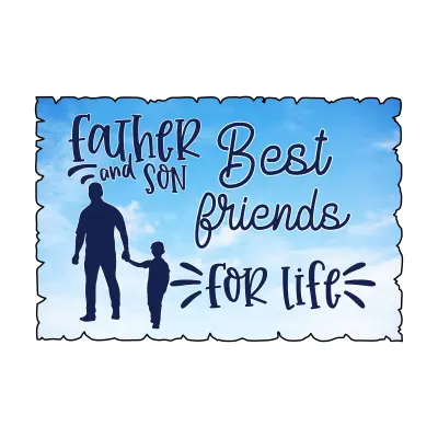 Father and sun best friends for life, magnet frigider mgs067