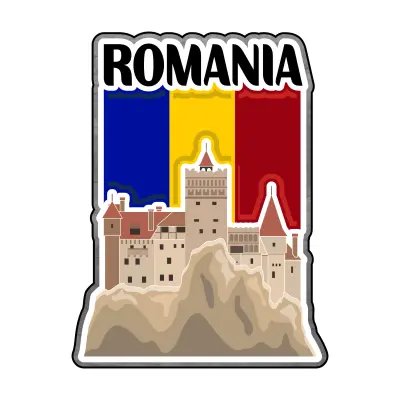 Castelul bran, romania, magnet frigider mgs129