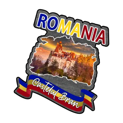 Castelul bran romania, magnet frigider mgs162