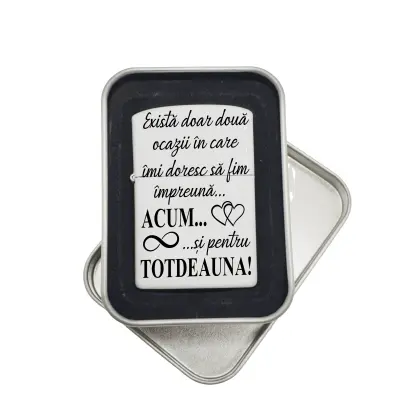 Exista doar doua ocazii, bricheta metalica gravata laser cu mesaj