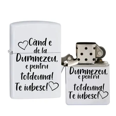 Cand e de la ..., bricheta metalica gravata laser cu mesaj