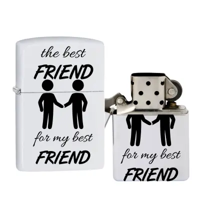 The best friend, bricheta metalica gravata laser cu mesaj