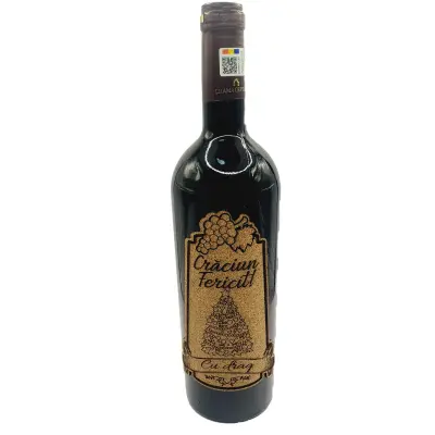 Craciun fericit, editie limitata, vin rosu cabernet sauvignon, demisec, 750ml, 13.5% alcool
