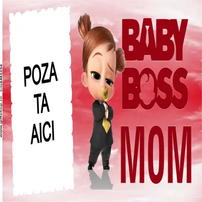 Baby boss mom, cana personalizata cu poza, 330ml, model 3354