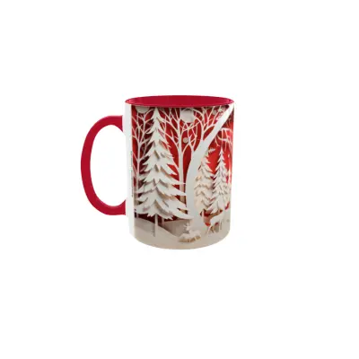 Iarna decor, cana din ceramica, 330ml, model cgs1791