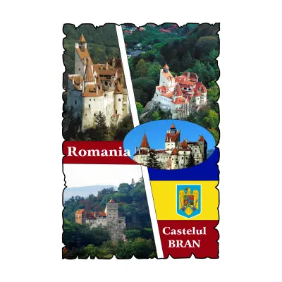 Castelul bran romania, magnet frigider mgs174