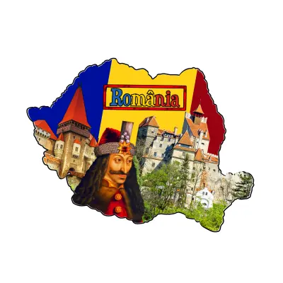 Castelul bran, vlad tepes, magnet harta, model mgs200