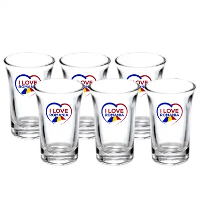 I love romania, set 6 pahare shout, model 43bs