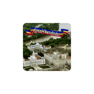 Arad romania, suport coster din lemn, model b