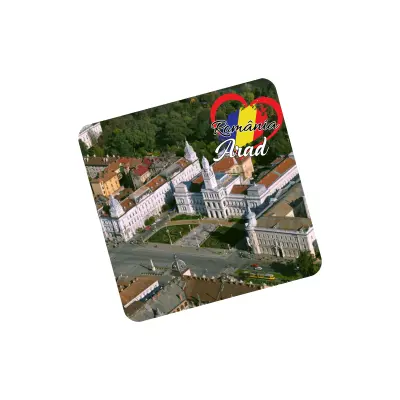Arad romania, set 6 suporti coster din lemn, model c