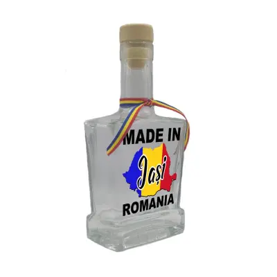 Made in iasi romania, sticla cu mesaj plata, 250 ml, model divgs179 06 23