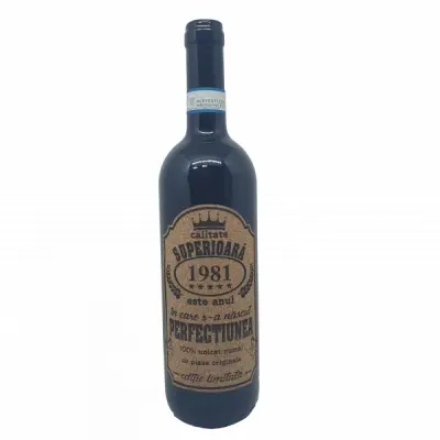1981 este anul in care s-a nascut perfectiunea, eticheta pluta cu mesaj