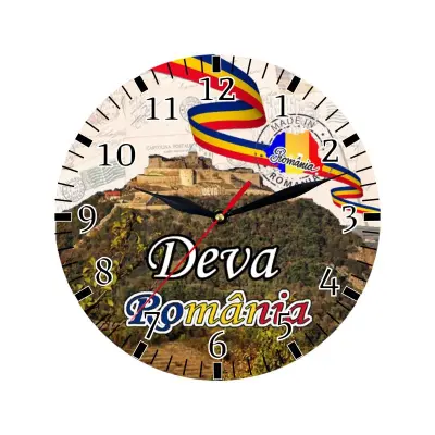 Deva romania, ceas lemn de perete, model 29