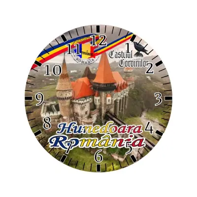 Castelul corvinilor hunedoara, ceas lemn de perete, model 40