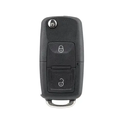 ​carcasa telecomanda auto cu 2 butoane si lamela inclusa, compatibila volkswagen, skoda, seat