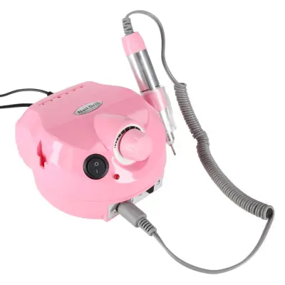 Masina electrica de slefuit unghiile, 65 w, pentru manichiura si pedichiura, cu 6 capete, culoare roz